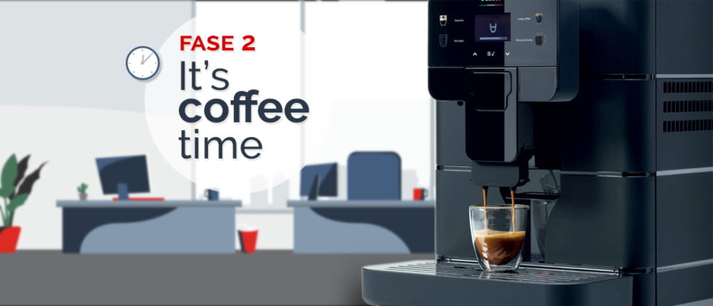 time to coffee, macchina da caffè ufficio saeco royal