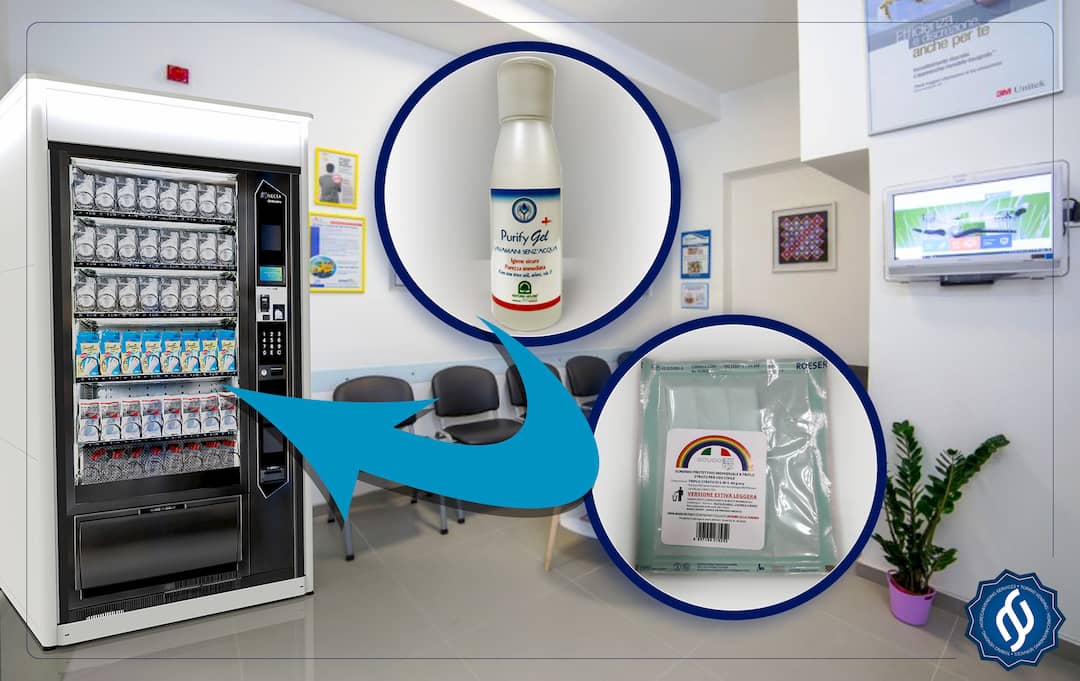 gel igienizzante e mascherine per distributori automatici Torino Vending