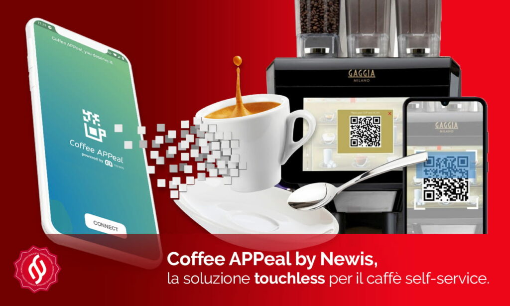 coffee app newis, la sicurezza touchless per macchine da caffè automatiche